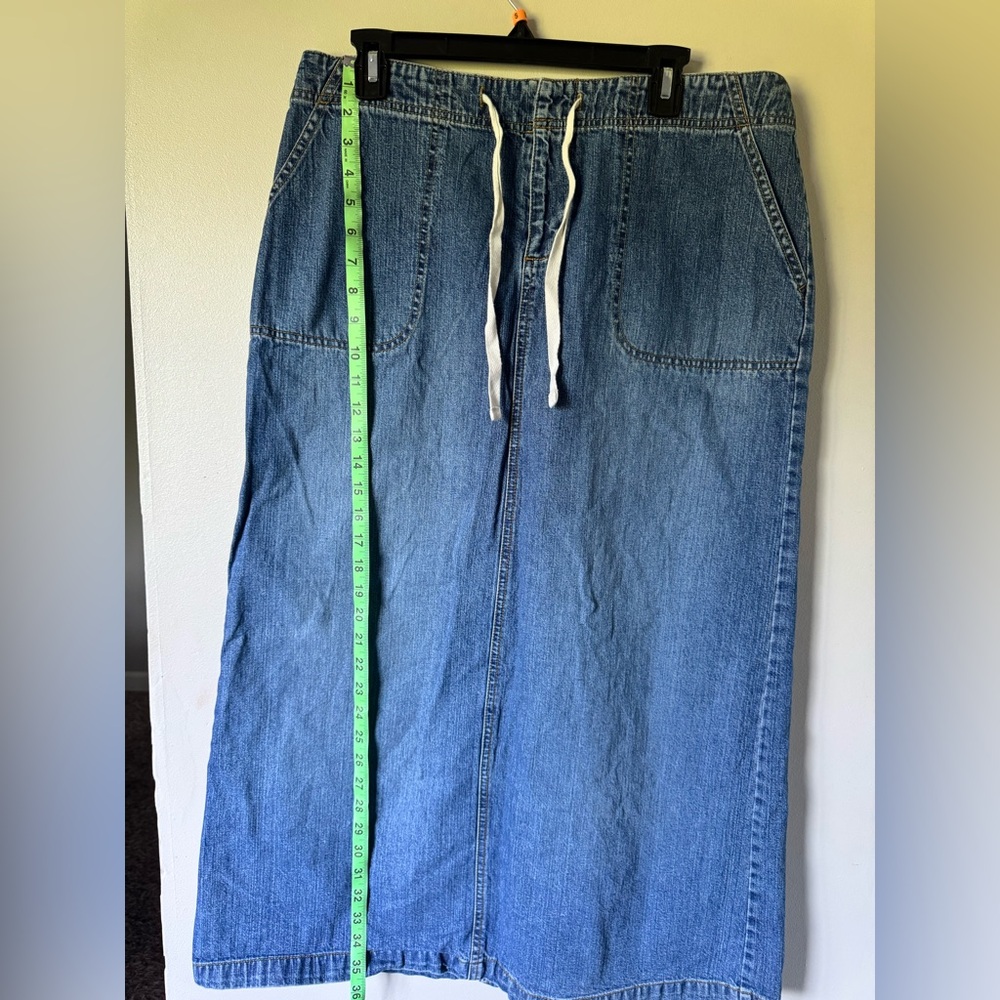 Vintage y2k Old Navy Blue Jeans Denim Skirt - Picture 6 of 7